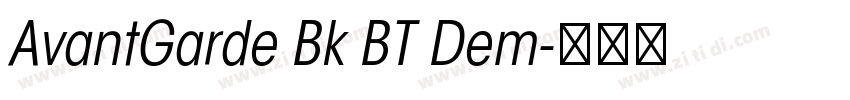 AvantGarde Bk BT Dem字体转换